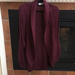 Burgundy cardigan